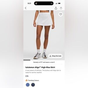 Lululemon Aligh Skirt